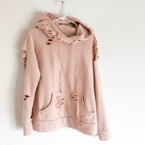 Alo Yoga nectar ripped hoodie oversized Small